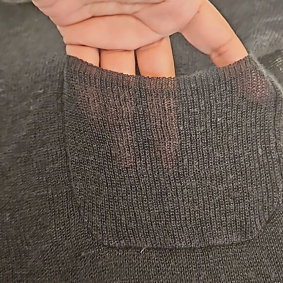 Sweet Baby Gal Women's Knitted Sheer Long Sleeves Top S/M Black - Picture 9 of 16